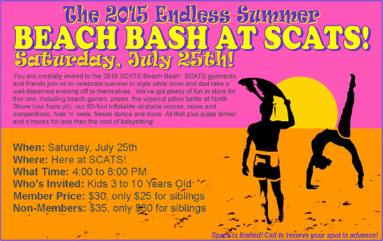 Beach Bash at SCATS - Saturday July 25th